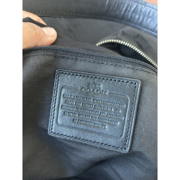 COACH Signature 2-Way Shoulder Bag F36716 2015 in Black and Leather Read PLS - Picture 8 of 13